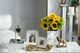 A & B Home Brass/White 9" Marble Photo Frame-5