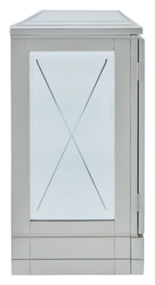 Signature Design by Ashley® Flamory Metallic Silver 72" TV Stand with Electric Fireplace-2