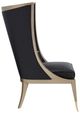 Caracole® Pop Your Collar Caracole Upholstery Black/Golden Shimmer Chair-2