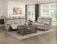 Homelegance® Laconia Latte Double Manual Reclining Sofa-5