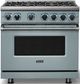 Viking® 7 Series 36" November Sky Pro Style Natural Gas Range-3