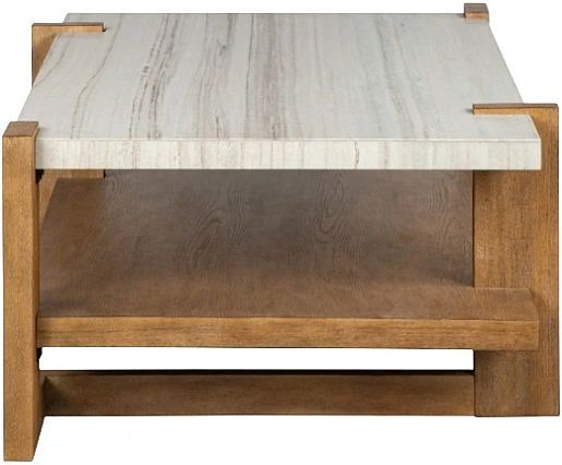Magnussen Home® Carrington Honey Wheat Rectangular Cocktail Table-2