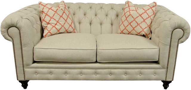 England Furniture Customizable Rondell Loveseat with Nailhead Trim-0