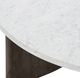 Four Hands Toli Italian White Coffee Table with Smoked Black Base-1
