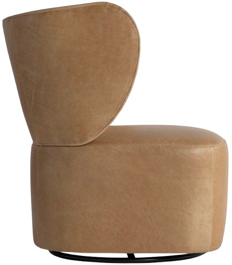 Bernhardt Oliver Bernhardt Living Brown Leather Swivel Chair-2