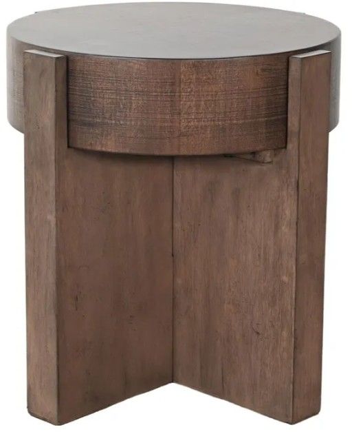 Sunny Designs™ Boise Tobacco Leaf Chairside Table with Buckskin Base-0