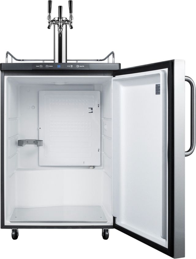 Summit® 24" Black/Stainless Steel Outdoor Kegerator -2
