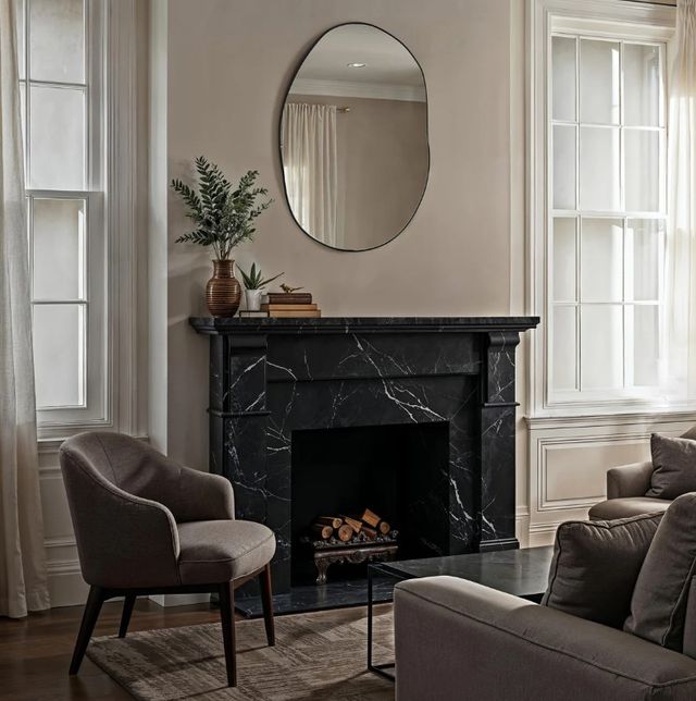 Renwil® Messini Matte Black Accent Mirror-1