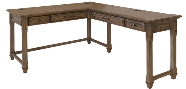 Martin Furniture Bristol Light Brown L-Desk-0