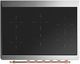 Ilve® Majestic III 36" Glossy Black Pro Style Induction Range with Solid Door and Copper Trim-2
