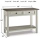 Signature Design by Ashley® Bolanburg Weathered Oak Sofa Table with Antique White Base-1
