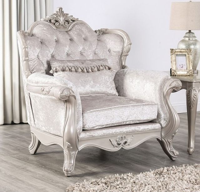 Furniture of America® Acapulco Off-White Accent Chair-1
