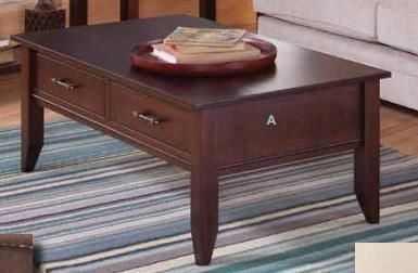 Urban Collections by Yutzy Woodworking Cortland Retreat Cherry Cocktail Table with Rich Tobacco Legs-0
