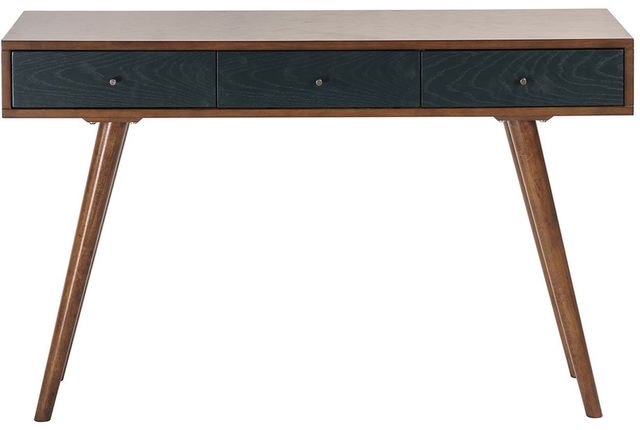 Olliix by Madison Park Pecan/Blue Rigby Writing Desk-2