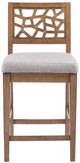 Olliix by INK+IVY Light Grey Crackle Bar Stool-1