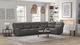 Kate Preston Home 6pc Grey Power Headrest, Lumbar Reclining Sectional with Zero Gravity and Massage-1