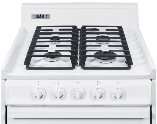 Summit® 24” White Freestanding Gas Range with Glass Window-3