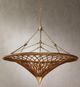Currey & Company Gaborone Contemporary Gold Leaf/ Natural Chandelier-2