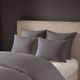 Olliix by N Natori 3 Piece Grey King Hanae Cotton Blend Yarn Dyed Comforter Set-2
