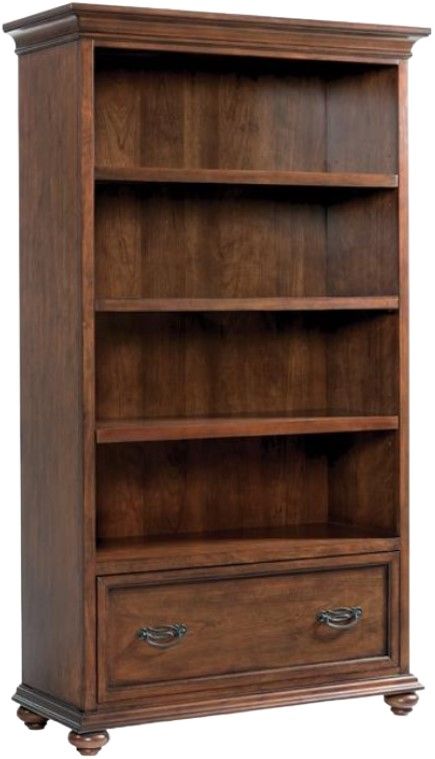 Riverside Furniture Clinton Hill Classic Cherry Drawer Bookcase-0