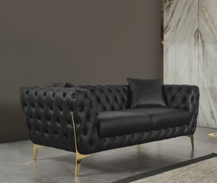 Meridian Furniture Aurora Black Loveseat-2
