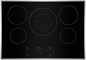 top view of the JennAir® Oblivion 36" Black Induction Cooktop