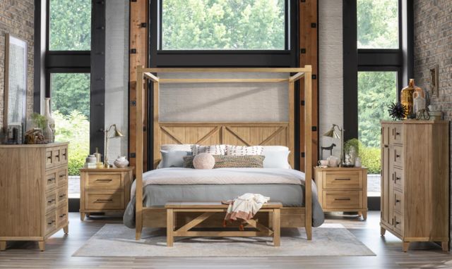 Legacy Classic XXX's And OOO's Amber Queen Panel Bed with Storage Footboard-2