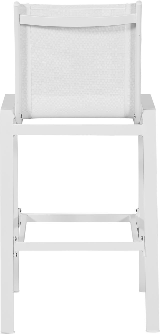 Meridian Furniture Nizuc 2-Piece White Outdoor Patio Mesh Barstool-2