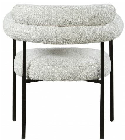 Meridian Furniture Blake Cream/Matte Black Dining Chair-2