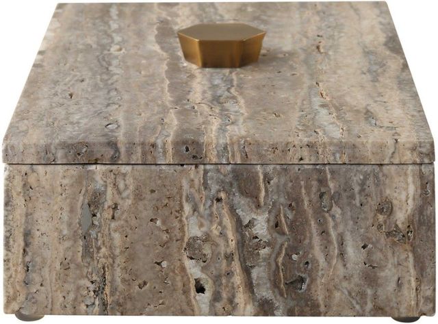 Uttermost® Griseus Gray Travertine Stone Box-3