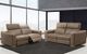 Via Furniture Mateo Brown Power Reclining Condo Sofa with Adjustable Headrest-1
