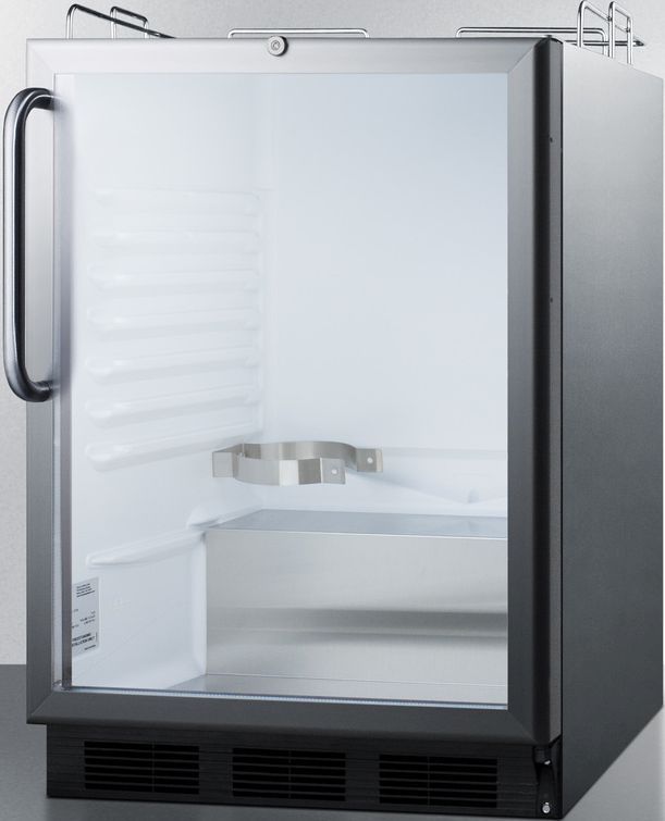 Summit® Commercial 5.5 Cu. Ft. Black Beer Cooler/Kegerator-1