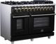 FORNO® Massimo Series Alta Qualita 48" Black Pro Style Dual Fuel Range-1