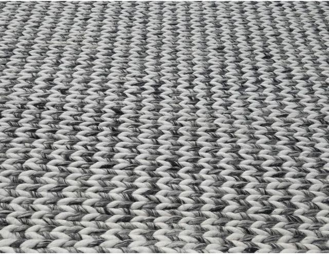KAS Rugs Cortico Ivory/Grey Chevron 5'x7' Area Rug-3
