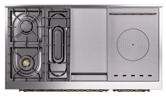 Ilve® Nostalgie II Series 48" Graphite Matte Pro Style Dual Fuel Range-3