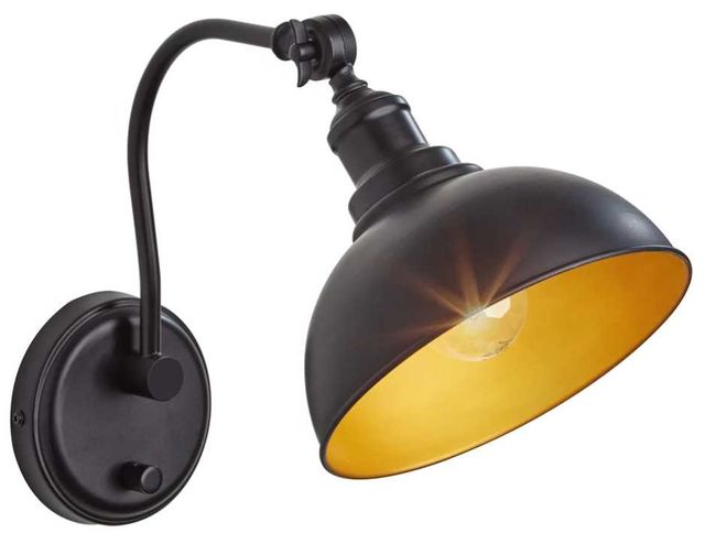 Adesso® Wallace Black Wall Lamp-0