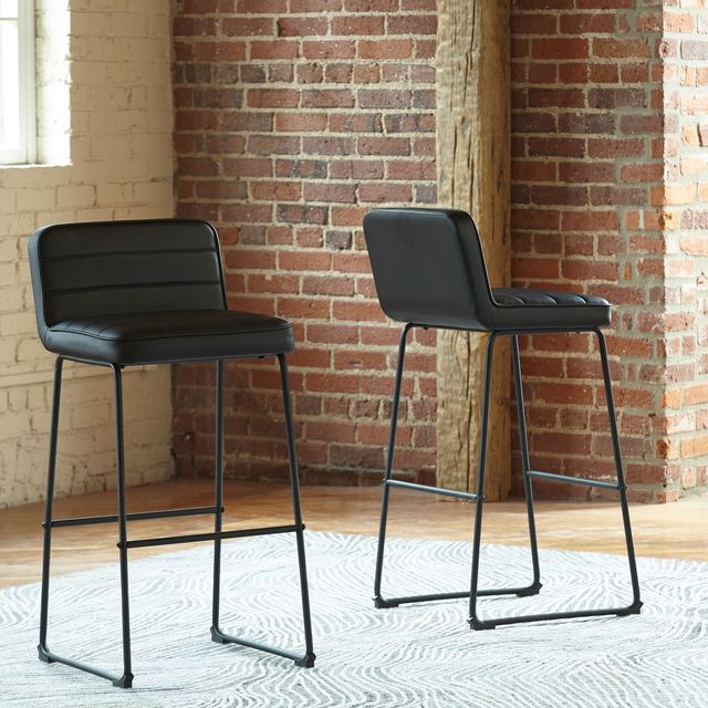 Signature Design by Ashley® Nerison Black Bar Stool-3