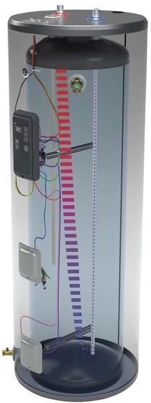 GE® 50 Gallon Diamond Gray Smart Tall Electric Water Heater-3