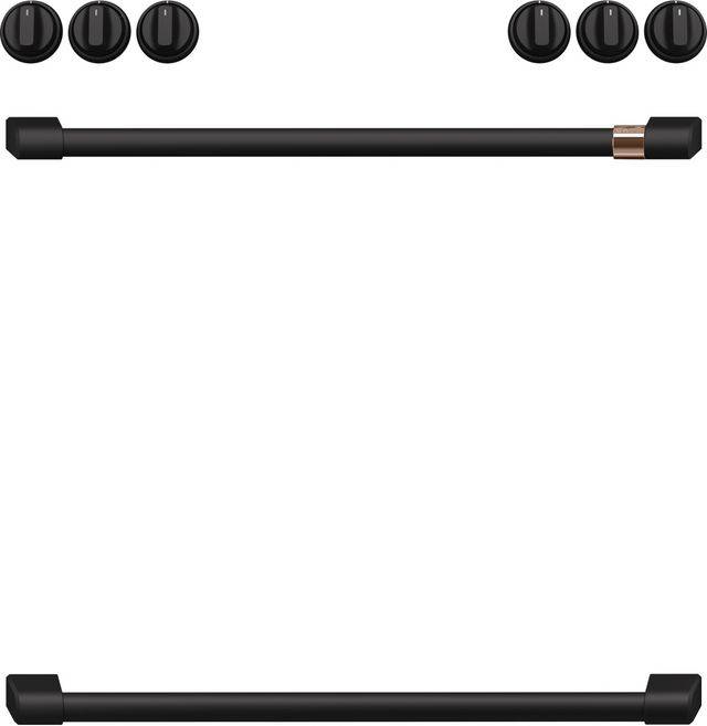 Café™ Flat Black Front Control Electric Knobs and Handle Kit