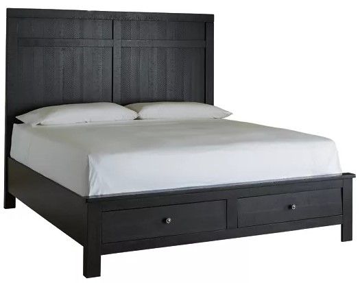 Signature Design by Ashley® Noorbrook 5-Piece Black California King Storage Panel Bed Set-1