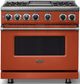 Viking® 7 Series 36" Spiced Cider Pro Style Dual Fuel Range With Griddle-2