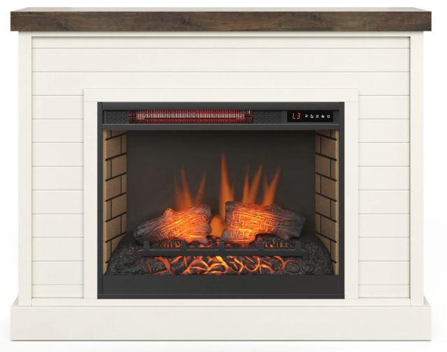 Legends Home Washington Barnwood/Jasmine White Fireplace Mantel-3