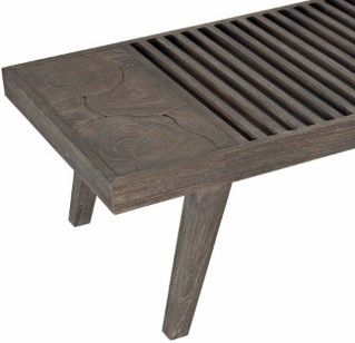 Bernhardt Madura Gray/Smoked Truffle Outdoor Bench-9