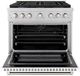 ZLINE Paramount 36" Stainless Steel Pro Style Dual Fuel Range with White Matte Door-1