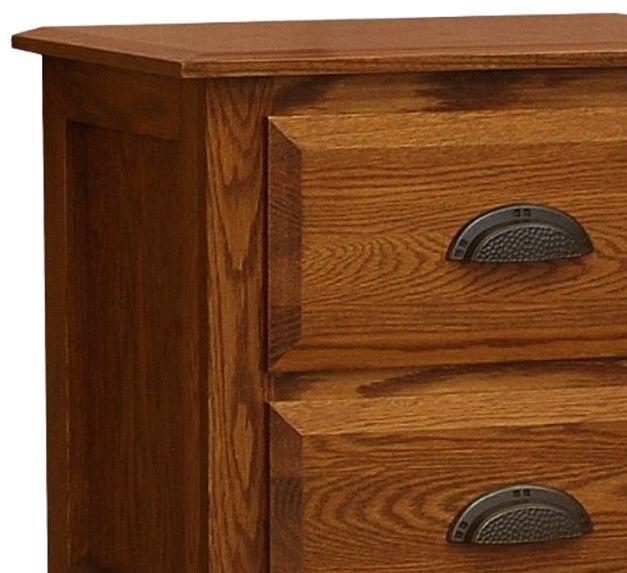 Wolfcraft Furniture Summit Brown 2-Drawer Short Nightstand-2