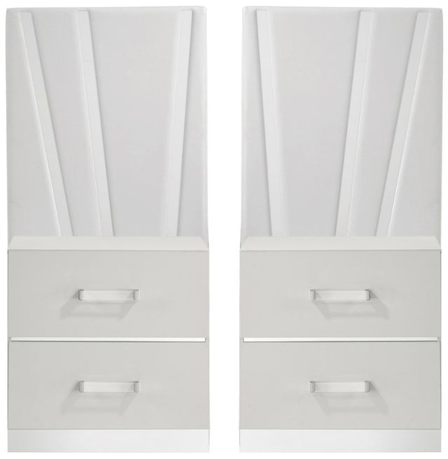 New Classic® Home Furnishings Europa 2-Piece Gleaming White Nightstand-0
