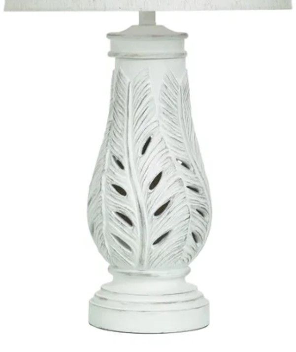 Stylecraft Old White Distress Table Lamp-2