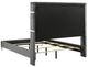 Coaster® Lucia Gray Eastern King Upholstered Panel Bed-2