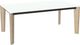 Amisco Customizable Fabiola 72" Rectangular Dining Table with 0.5" White Glass Top-0