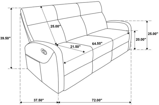 Coaster® Hamilton 2-Piece Charcoal Gray Manual Reclining Sofa Set-3